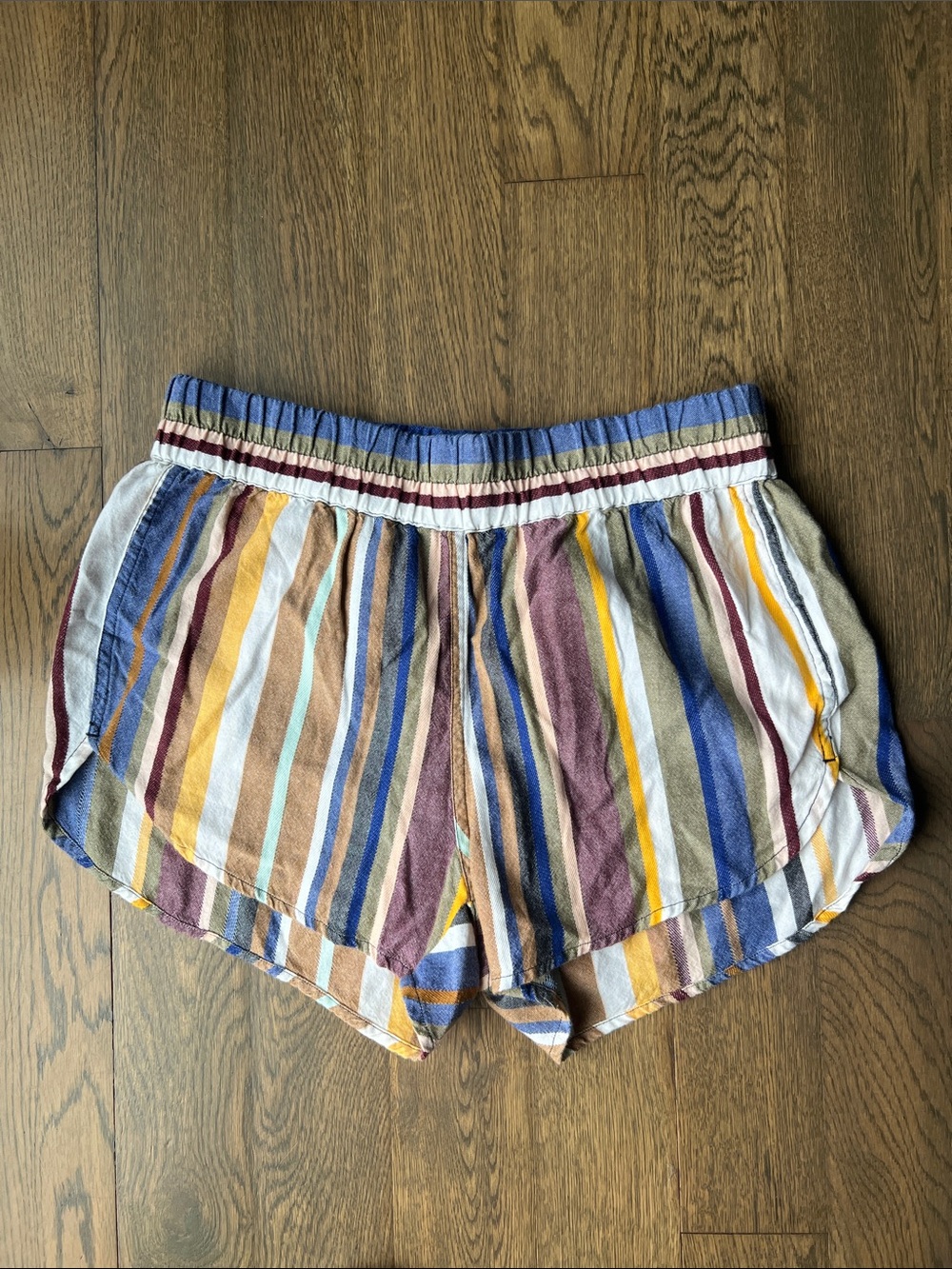 NWOT Kavu Multicolored Striped Boxer Shorts Women’s Small